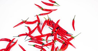 Kırmızı Chili Peppers, arka planda kırmızı biber ve kırmızı biber.