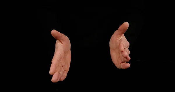 Frauenhände Klatschen Vor Schwarzem Hintergrund — Stockfoto