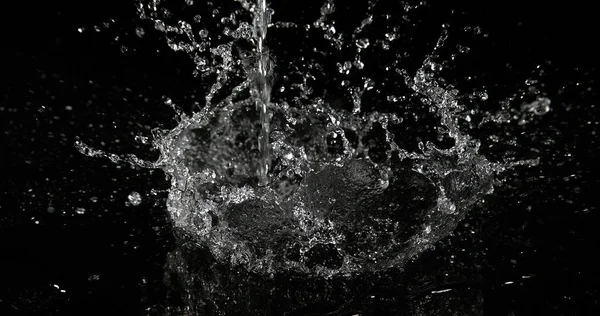 Water Jumping Black Background — Stock Photo, Image