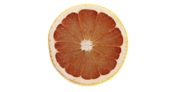Grapefrukt Citrusgrandis Mot Vit Bakgrund — Stockfoto