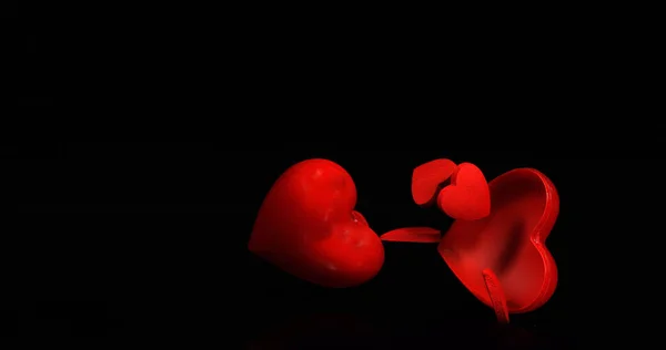 Red Heart Untuk Hari Saint Valentine — Stok Foto