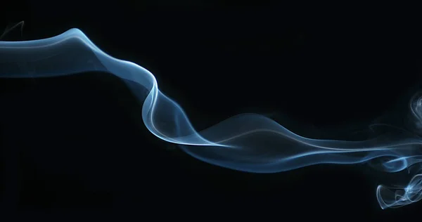 Smoke Cigarette Rising Black Background — Stock Photo, Image