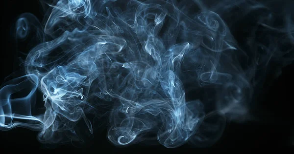 Smoke Cigarette Rising Black Background — Stock Photo, Image