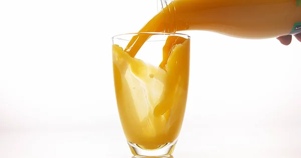Narancs Juice Öntik Üveg Fehér Háttér — Stock Fotó