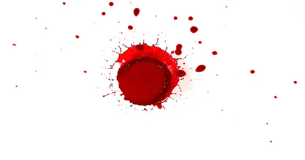 Krev Kapající Bílém Pozadí — Stock fotografie