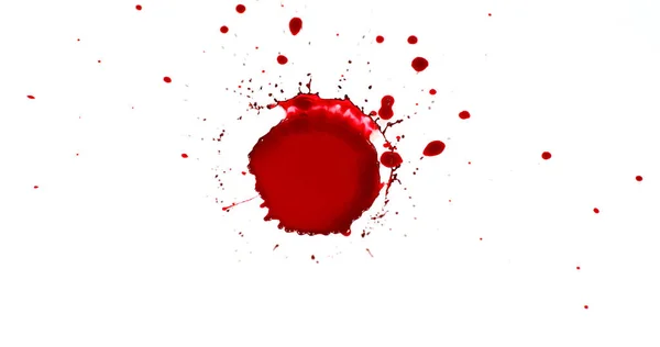 Goteo Sangre Contra Fondo Blanco — Foto de Stock