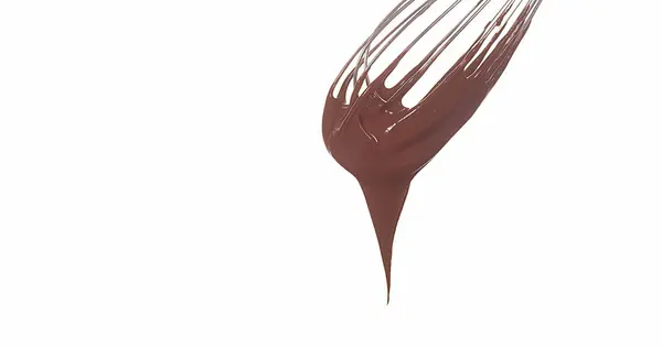 Chocolate Fluyendo Batido Sobre Fondo Blanco —  Fotos de Stock