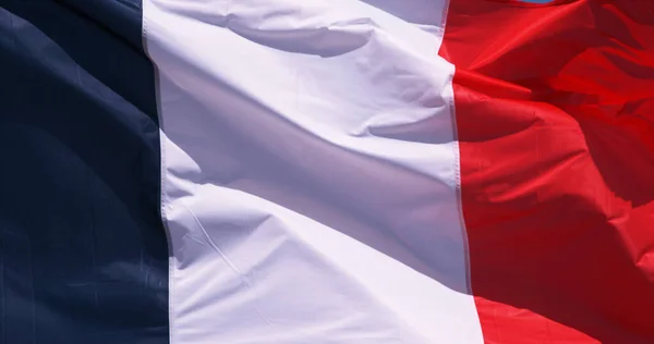 Французский Флаг Машущий Ветром — стоковое фото