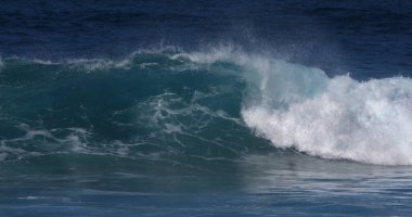 Atlantik Okyanusunda Dalgalar, Porto Moniz, Madeira Adası Portekiz