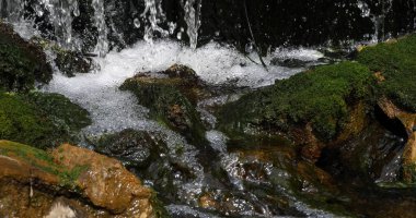 Courseulles sur Mer, Normandiya, Fransa 'da Şelale