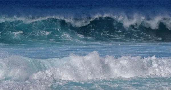 Vlny Atlantském Oceánu Porto Moniz Madeira Island Portugalsko — Stock fotografie