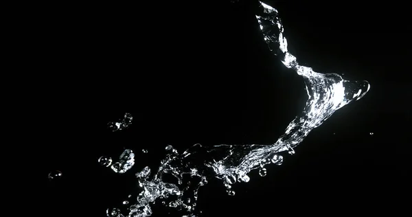Water Exploding Splashing Black Background — Stock Photo, Image