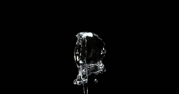 Water Exploding Splashing Black Background — Stock Photo, Image