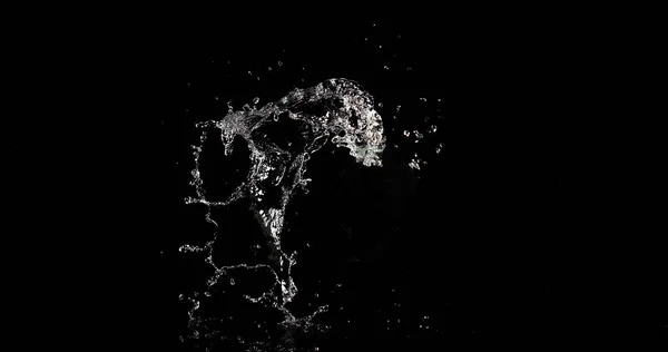 Water Bouncing Splashing Black Background — Stock Photo, Image