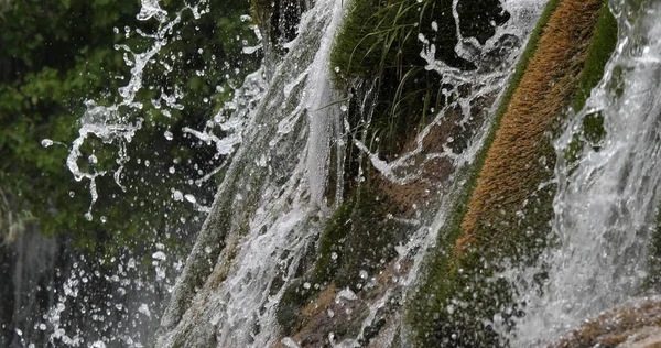 Водопад Природный Парк Крка Неар Шибенч Дамалтии Хорватия — стоковое фото