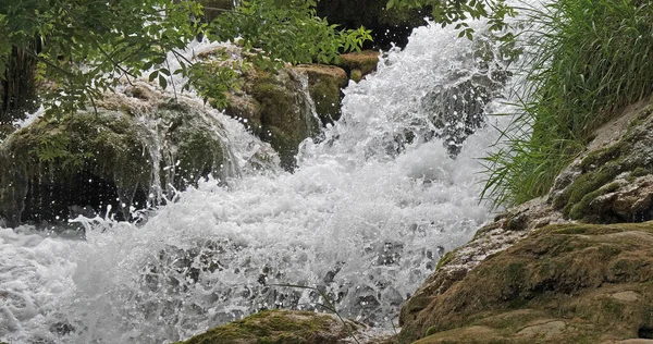Vodopád Přírodní Park Krka Poblíž Šibeniku Damaltii Chorvatsko — Stock fotografie