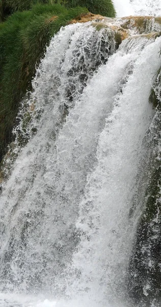 Vodopád Přírodní Park Krka Poblíž Šibeniku Damaltii Chorvatsko — Stock fotografie