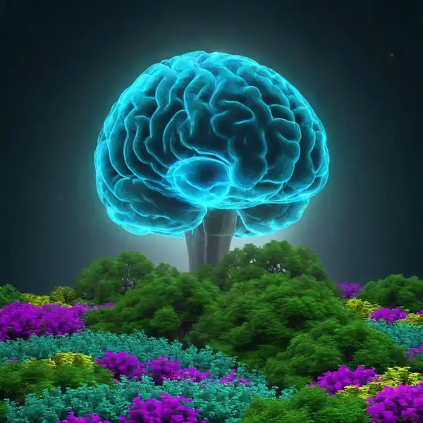 Human Brain Forest Illustration — Fotos gratuitas