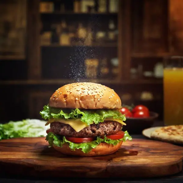 Hamburguesa Con Carne Res Queso — Foto de stock gratis