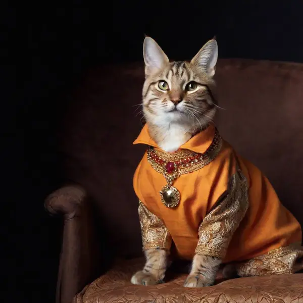 Cat Red Coat — Foto de stock gratuita