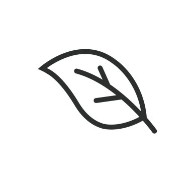 black leaf line  icon vector concept design template