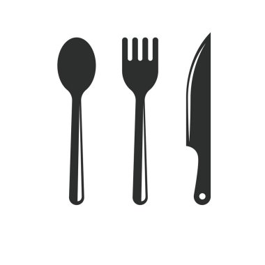 fork spoon icon vector element design template web