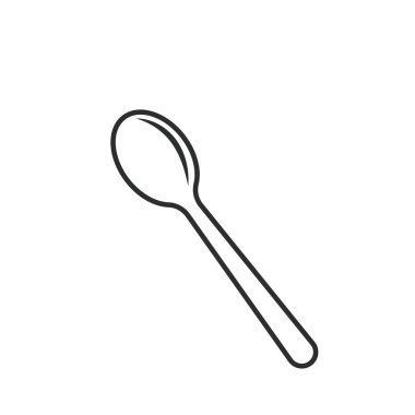 spoon line  icon vector design template web