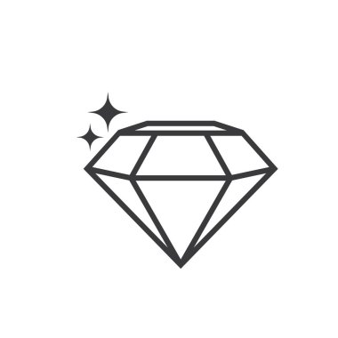 diamond line vector icon luxury design template web