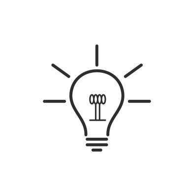 bulb line icon vector design template web