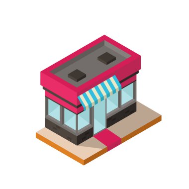 izometrik yapı vektörü simgesi