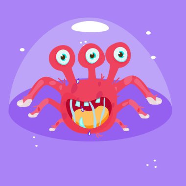 Üç gözlü, koca ağızlı, tatlı bir canavar.