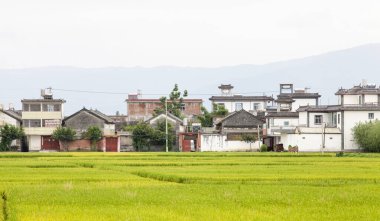 Dali Yunnan Çin 'deki Bai Etnik Mimarisi Ekolojik Sahnesi