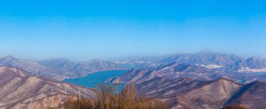 Karlı Dağlı Jilin 'in Panoramik Kış Rimi Buz Şehri