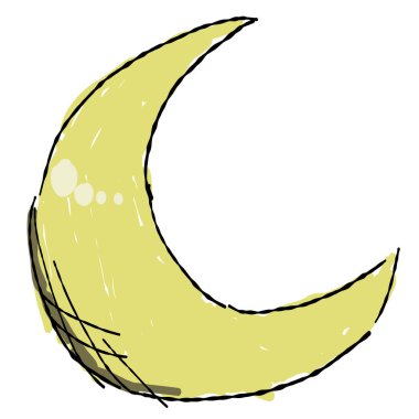 Ay 'a el yazısıyla bakarak Hilal Ay' ın resimlerini çiziyorum..