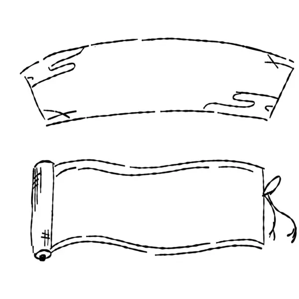 stock vector Line drawing illustration of the frame of the sum pattern and the scroll.