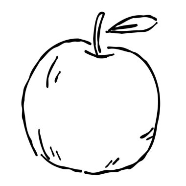 Olgun kırmızı bir elma tasviri.