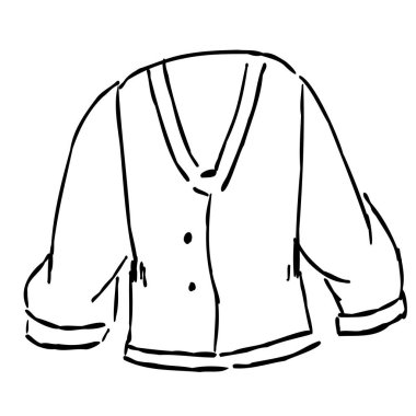 Sonbahar ve kışın giyilen bir hırkanın resmi.