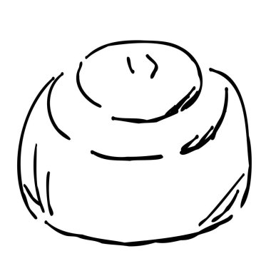 Yeni pişmiş tarçınlı rulo..