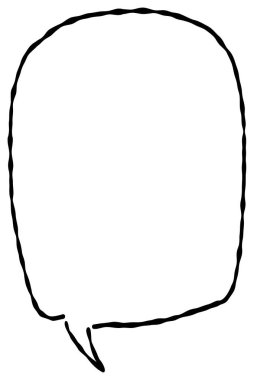 Elle çizilmiş dikdörtgen konuşma balonu. Basit ve kullanması kolay bir tasarım, mesajları veya yorumları vurgulamak için mükemmel.