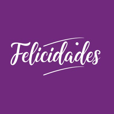 Felicidades İspanyolca Tebrikler Şık Senaryo Tişört baskı vektörünün tipografisi