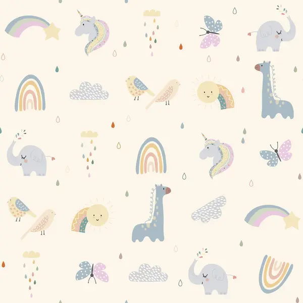 Güzel bebek nötr bohem deseni. Bebek partisi davetiyeleri, kartlar, bebek odası posterleri, kumaşlar için Boho gökkuşağı.