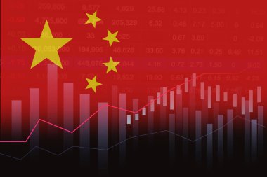 Çin 'de hisse senedi yatırımlarının grafikle ticareti.