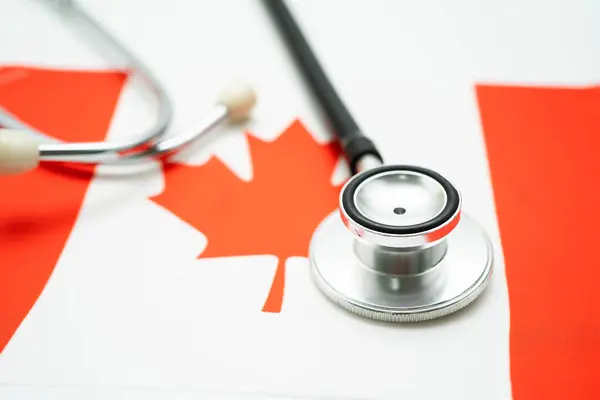 Kanada bayrağı, İş ve Finans steteskobu.