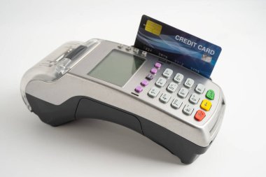 Ödeme, finans ve alışveriş, iş ve teknoloji için POS terminali.