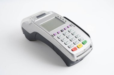 Finans ve alışveriş sektörü ve teknoloji için ödeme POS terminali.