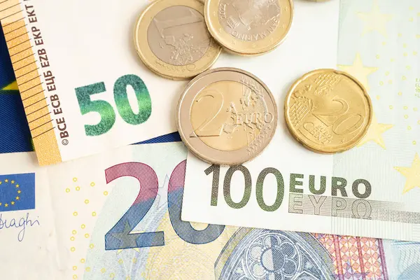 Avro banknot nakit para, finans ekonomi bankacılık ticaret döviz konsepti.