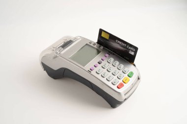 Finans ve alışveriş sektörü ve teknoloji için ödeme POS terminali.