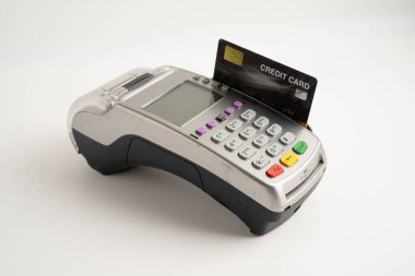 Finans ve alışveriş sektörü ve teknoloji için ödeme POS terminali.