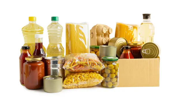 Sebze yağı ve su beyaz arka planda izole edilmiş..