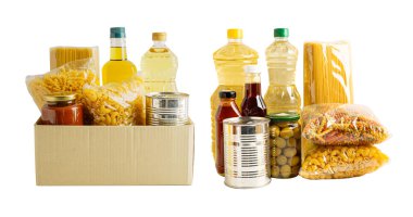 Sebze yağı ve su beyaz arka planda izole edilmiş..